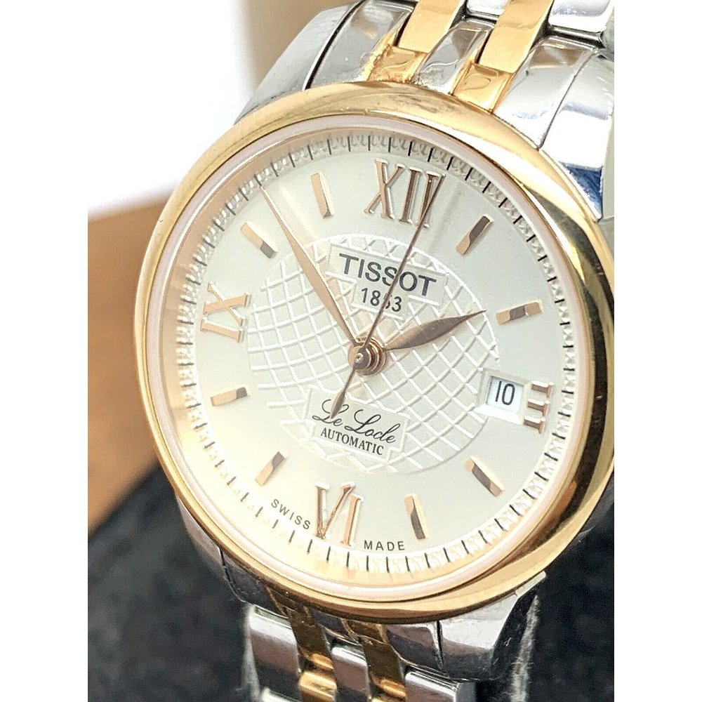 Tissot Women's Watch T41218333 Le Locle Swiss Automatic Rose Gold Silver Steel